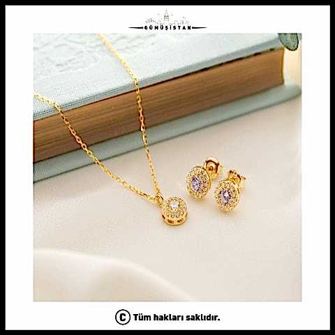 925 Ayar Gümüş Haziran Ayı Doğum Taşı ( Alexsandrite ) Kolye - Küpe Seti