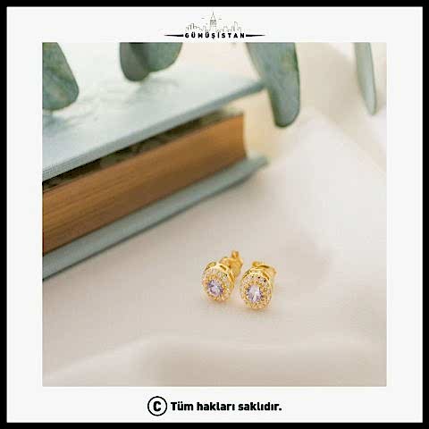 925 Ayar Gümüş Haziran Ayı Doğum Taşı ( Alexsandrite ) Küpe