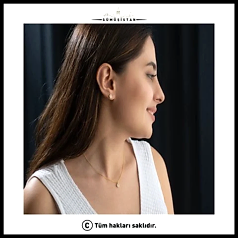 925 Ayar Gümüş Ekim Ayı Doğum Taşı ( Pink Tourmaline ) Küpe