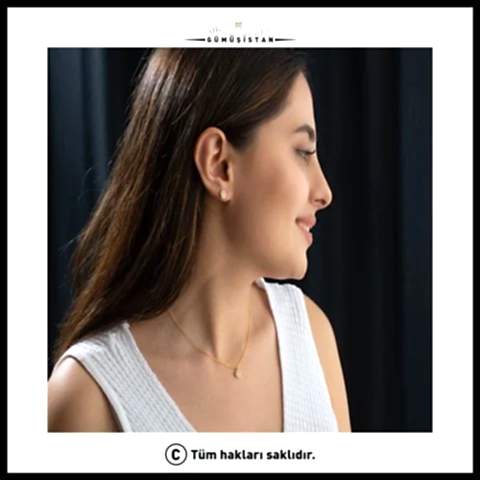 925 Ayar Gümüş Ekim Ayı Doğum Taşı ( Pink Tourmaline ) Kolye