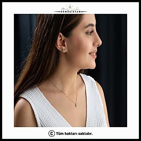 925 Ayar Gümüş Aralık Ayı Doğum Taşı ( Blue Topaz ) Küpe