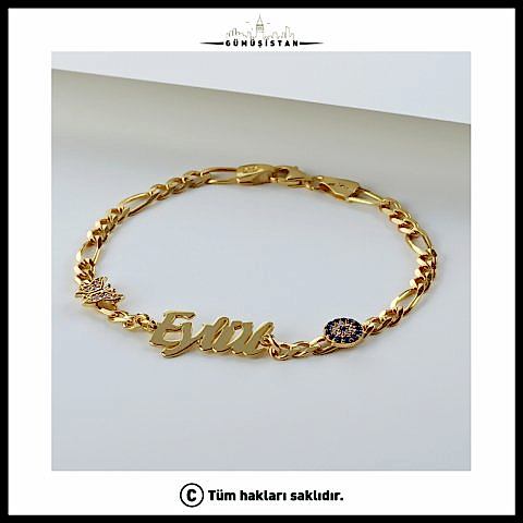 925 Ayar Gümüş İsimli Zincir Bileklik