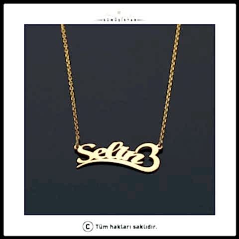 925 Ayar Gümüş İsimli Kalpli Kolye