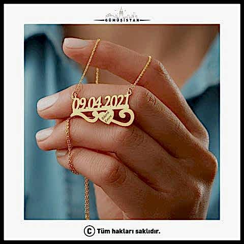 925 Ayar Gümüş Tarih Kolye