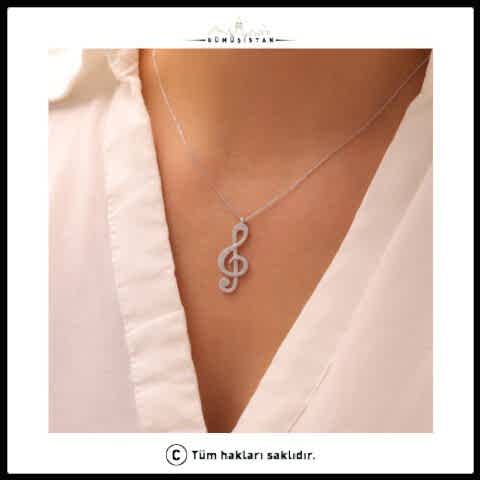 925 Ayar Gümüş Müzisyen Kolye