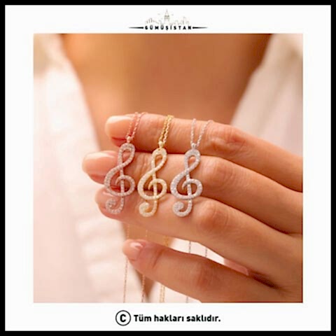 925 Ayar Gümüş Müzisyen Kolye