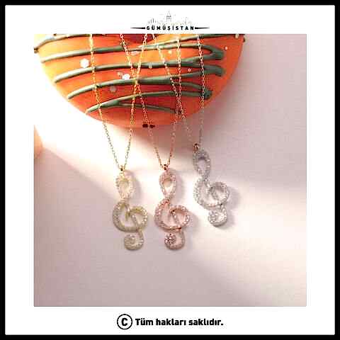 925 Ayar Gümüş Müzisyen Kolye