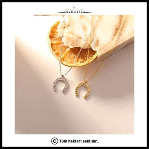 925 Ayar Gümüş Nal Şans Kolye