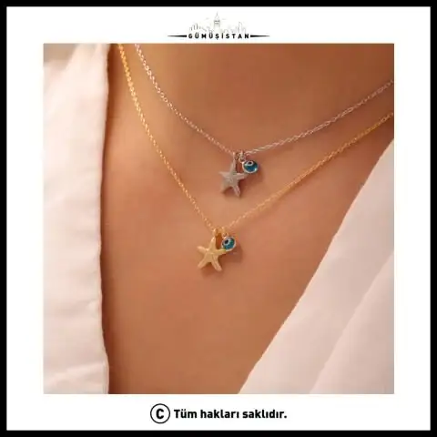 925 Ayar Gümüş Nazarlı Deniz Yıldızı