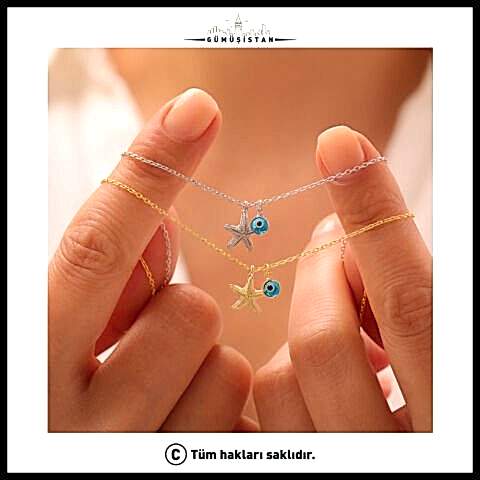 925 Ayar Gümüş Nazarlı Deniz Yıldızı