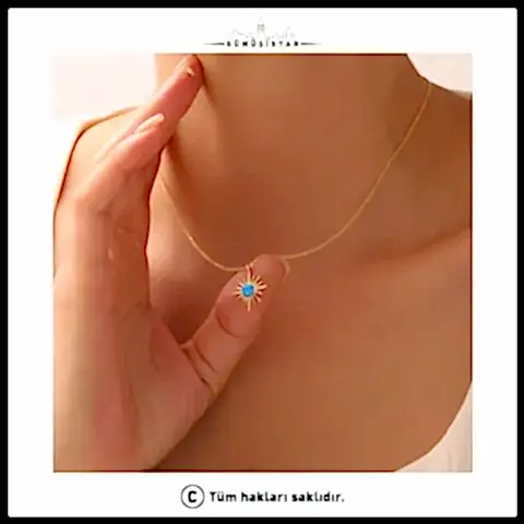 925 Ayar Gümüş Opal Kutup Yıldızı Kolye