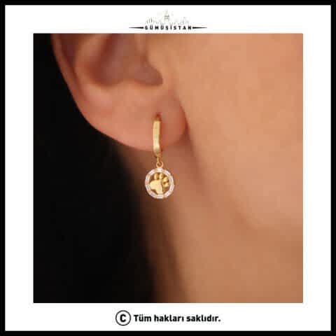 925 Ayar Gümüş Patili Küpe