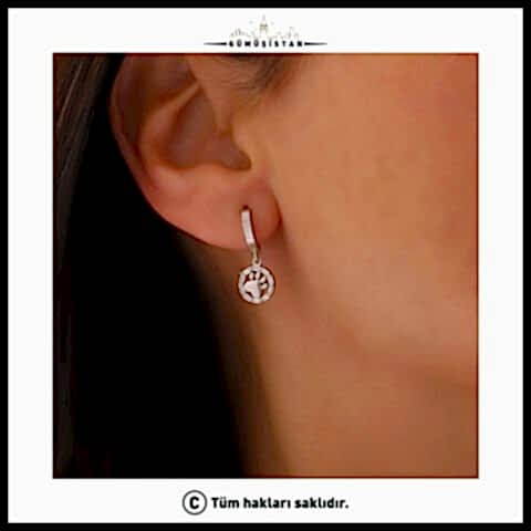 925 Ayar Gümüş Patili Küpe