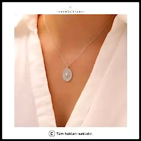 925 Ayar Gümüş Sembol Kalp Nazar Güneş Kolye