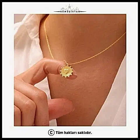 925 Ayar Gümüş Sembol Kalp Nazar Güneş Kolye