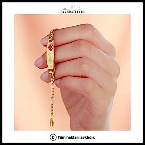 925 Ayar Gümüş Kalpli İsimli Bebek & Çocuk Bileklik