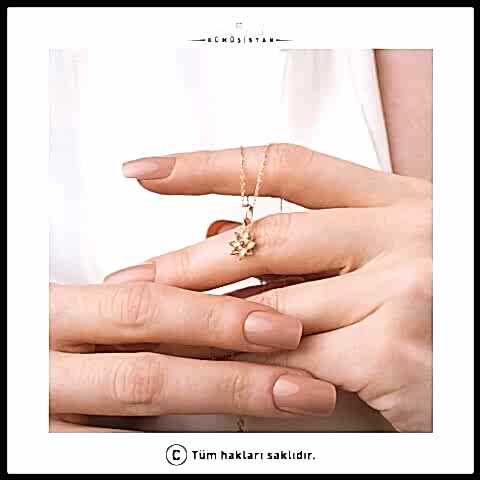 925 Ayar Gümüş Larkspur Çiçeği Temmuz Ayı Minimal Doğum Taşı Kolyesi