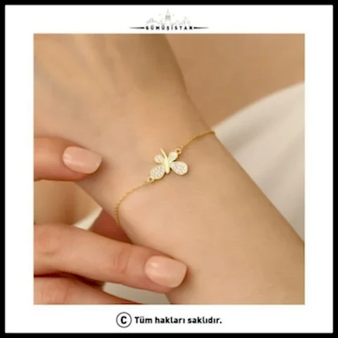 925 Ayar Gümüş Zirkon Taş Yusufçuk Bileklik