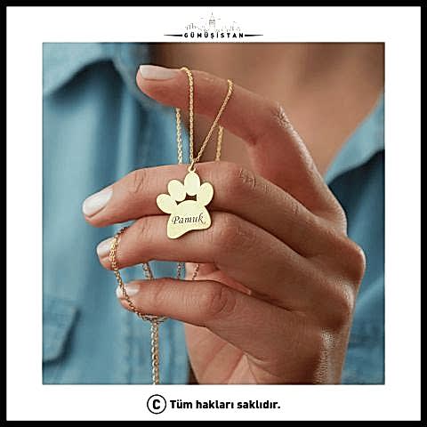 925 Ayar Gümüş İsimli Pati Kolye