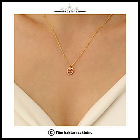 925 Ayar Gümüş Kalp Ritim Kolye