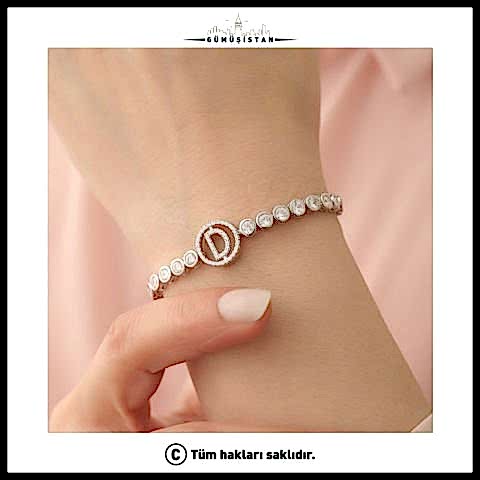 925 Ayar Gümüş Tek Harfli Suyolu